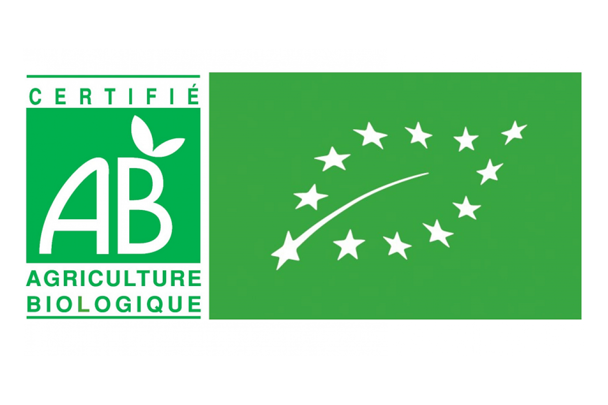 Certifié Agriculture Biologique — label AB français et logo bio européen
